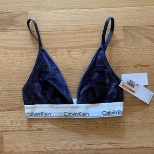 Calvin Klein Blue Velvet Modern Cotton Bralette